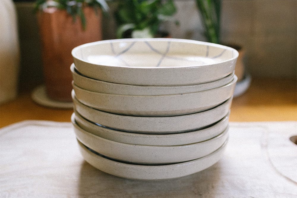 My stoneware plates after 4 years of daily use